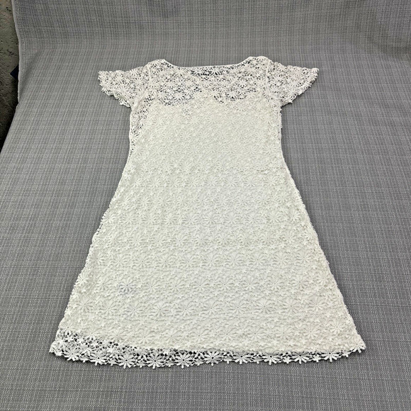 Ralph Lauren LRL Lace Dress Large White Crochet Floral Lined Cottagecore‎ Boho - Picture 5 of 9